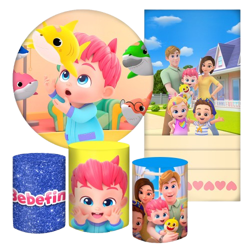 KIT PAINEL DE FESTA BEBEFINN 3D - IMAGEM FULL HD | Shopee Brasil