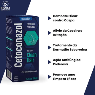 Shampoo Anticaspa Cetoconazol 1% Cosmético 100mL - Arte Nativa