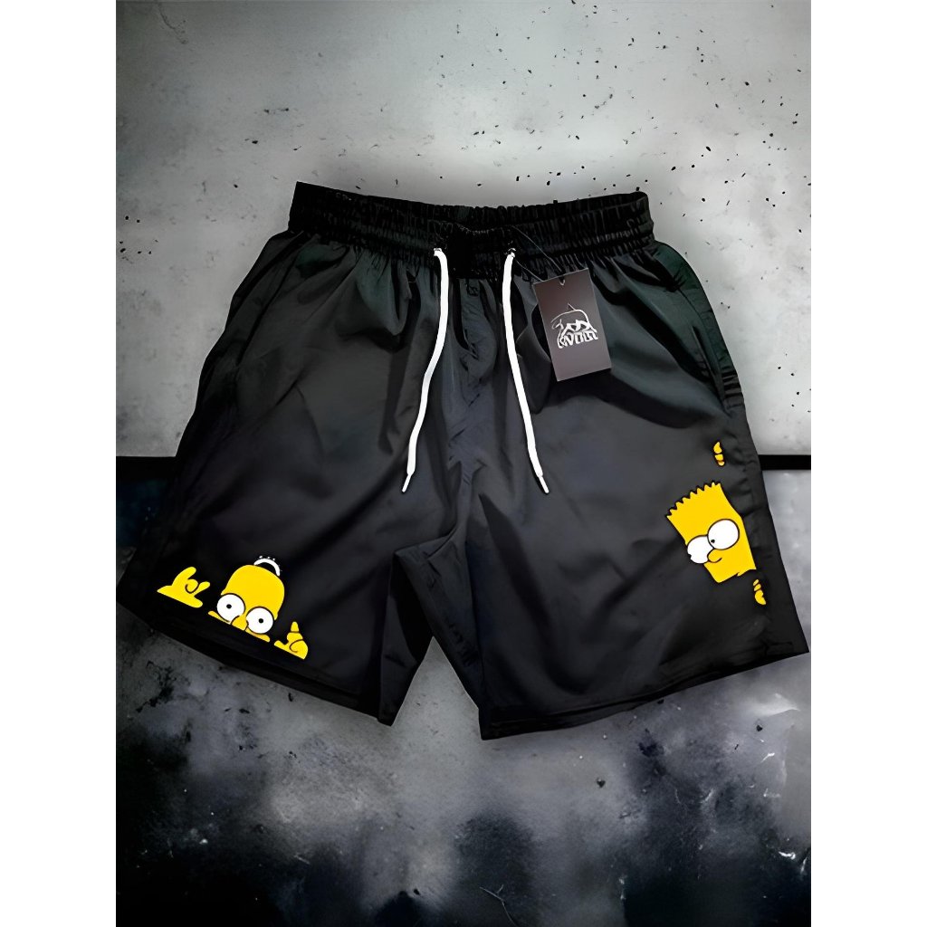 Bermuda Short Masculino Modelo Personagem -Design Esportivo Ideal para Academia, Skate, Corrida