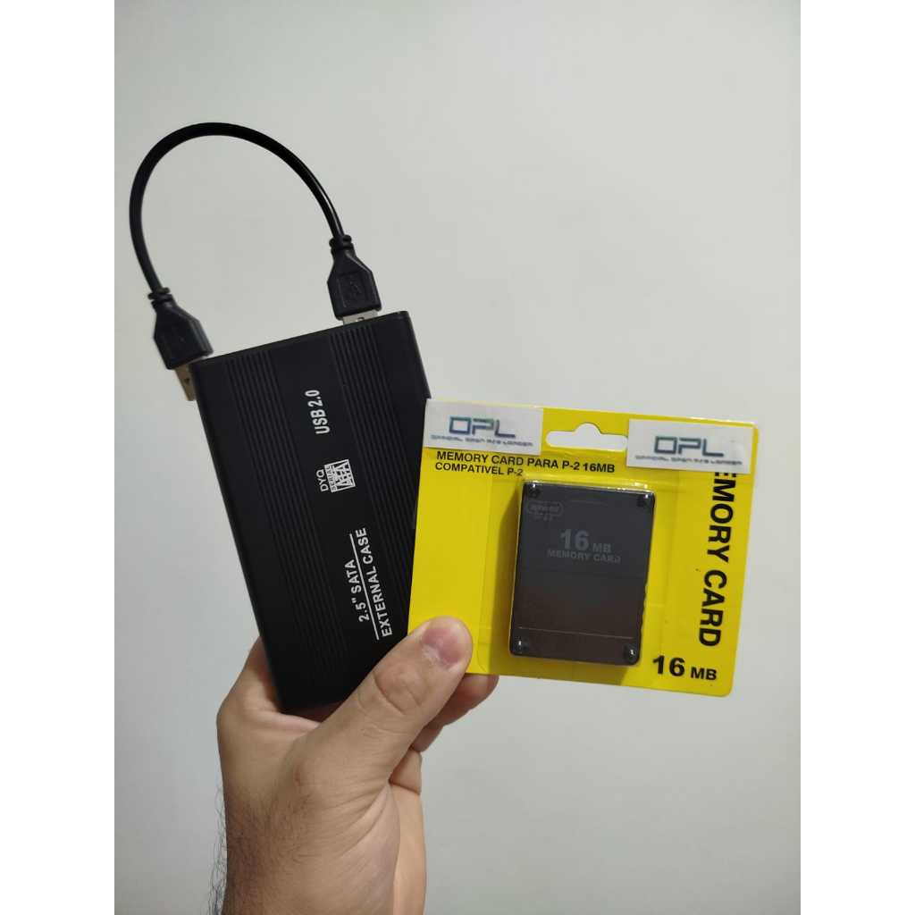 Kit Opl Memory Card 16mb + hd Externo Lotado de Jogos Só Plugar e jogar ...