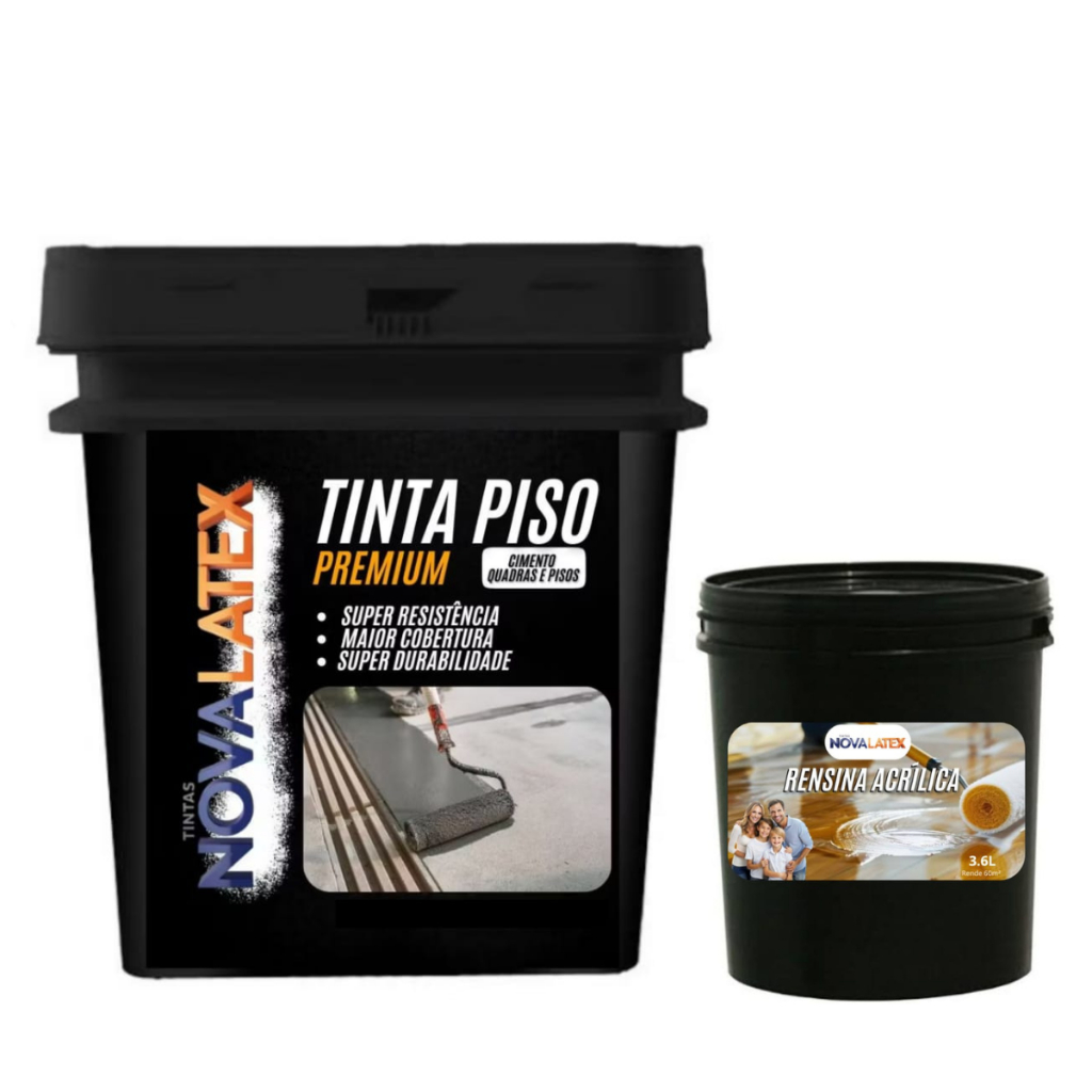 Tinta Para Piso NOVALATEX 18kl Quadra Calçada Garagem Alto Rendimento ...