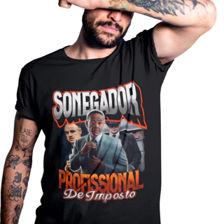 Camiseta Sonegador Profissional de Imposto Unissex 100% Algodão Camisa Lançamento Novidade Envio Imediato de Até 24h