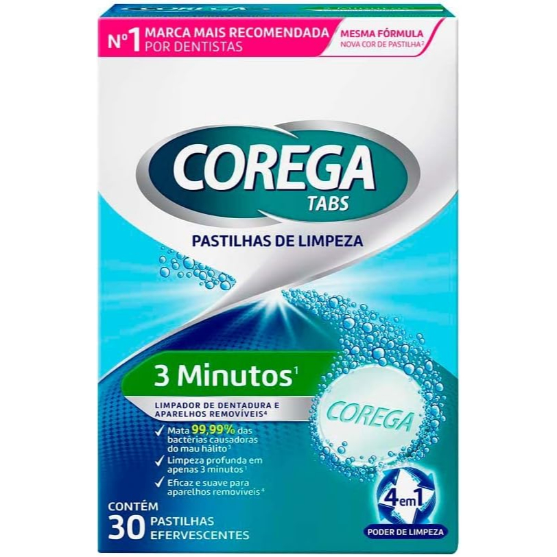 Corega Tabs Pastilhas Efervescentes para Limpeza de Aparelhos ...