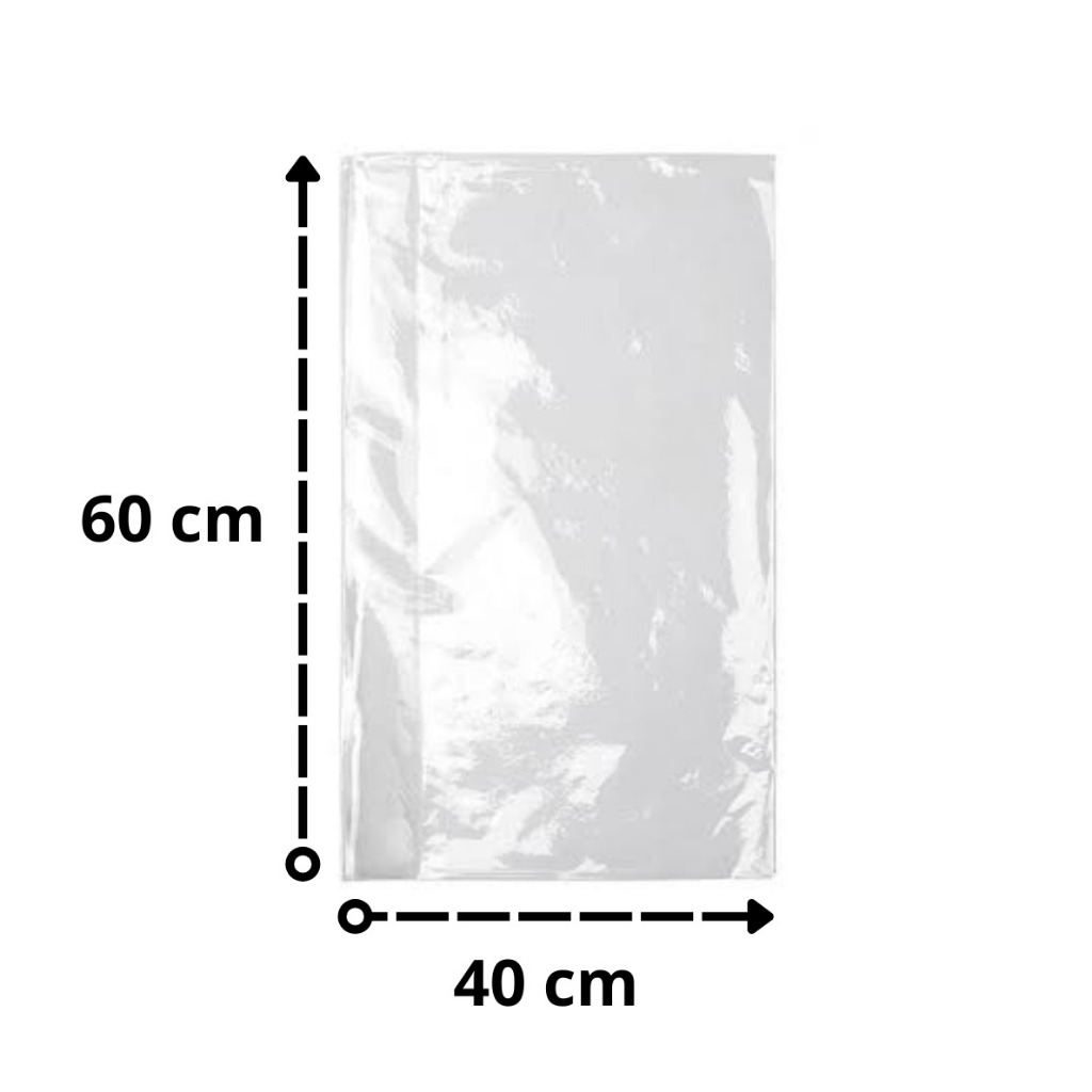 Saco Plástico Transparente Virgem PEBD 40x60 cm - 100 Unidades | Shopee ...