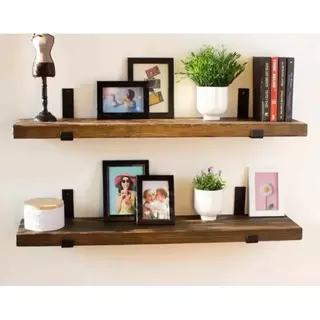 Prateleiras GRANDE Industrial Com Mão francesa de ferro invertida Nicho Decoração Rustica Moderna em Oferta na Shopee