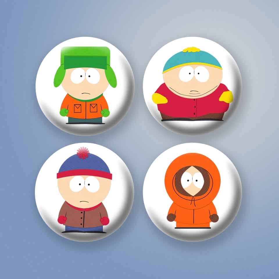 Bottom: South Park (Kyle, Eric, Kenny, Stan) | Shopee Brasil
