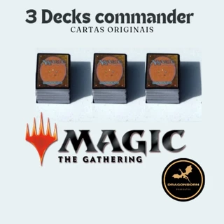 Magic The Gathering 3 Decks Commander (300 cartas) Completos pronto para jogar