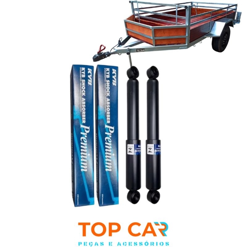 2- Amortecedores para carretinha reboque Novos suspensão com feixe de molas