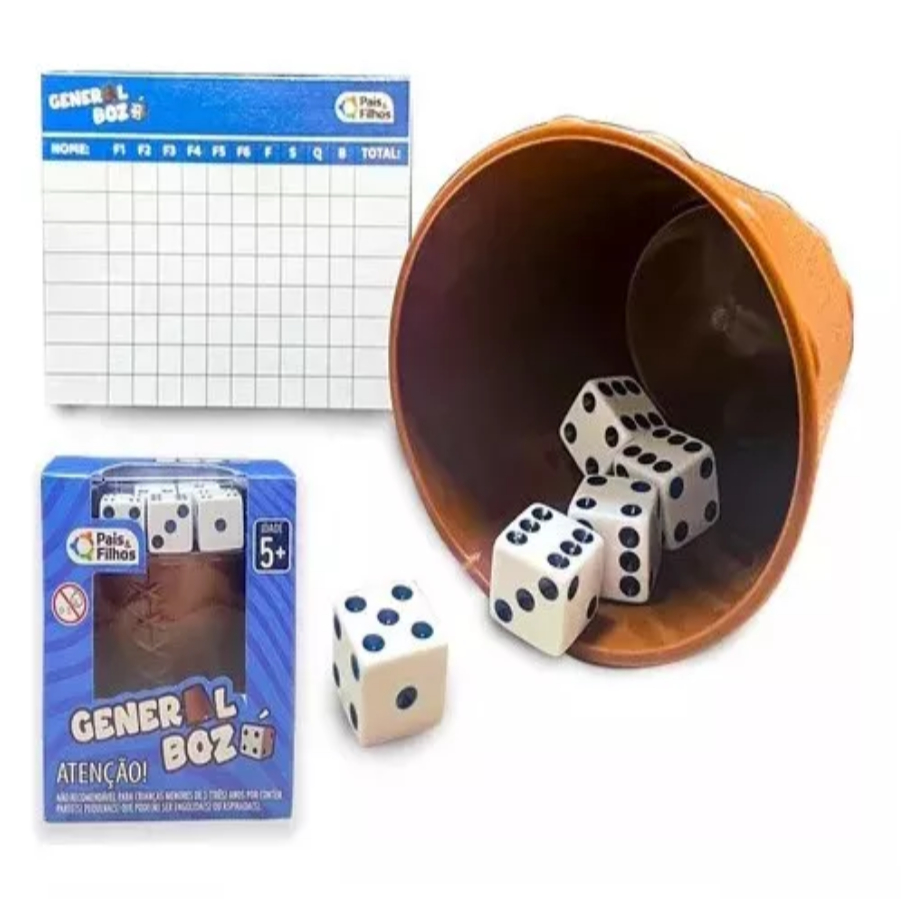 Jogo De Dados Com Copo General Bozó Pais E Filhos