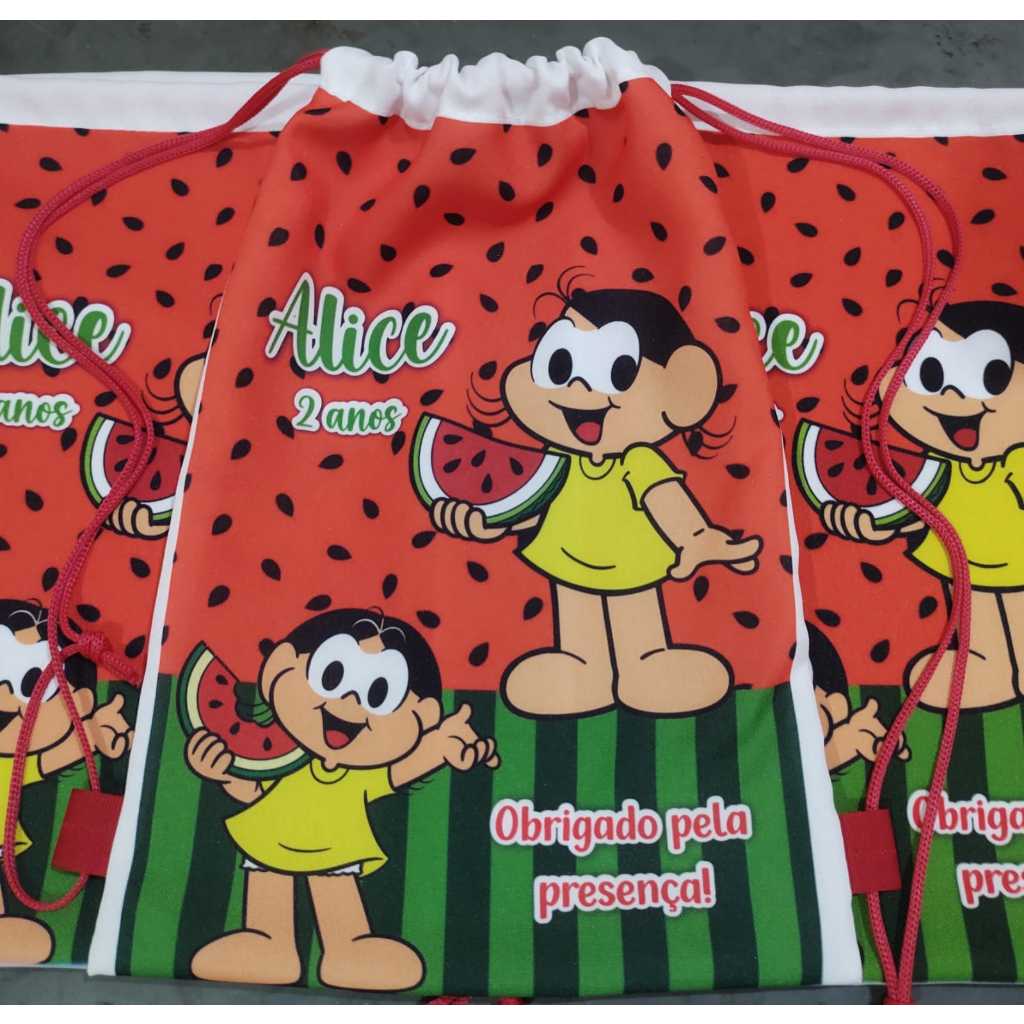 Mochila Sacolinha Personalizada para Festa | Shopee Brasil