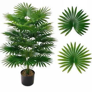 Planta Artificial Palmeira Grande 18 Folhas 70cm Decorativa
