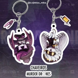 Chaveiros Personalizados Resinados Murder Drones Serie indie com pingente (LER DESCRIÇÃO)