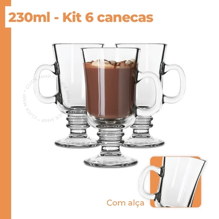 Jogo de Canecas Vidro