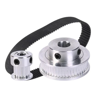 KIT POLIA GT2 20 + 40 DENTES CORREIA 150MM 10MM DE LARGURA REDUÇÃO 2:1 FURO A ESCOLHA DO CLIENTE