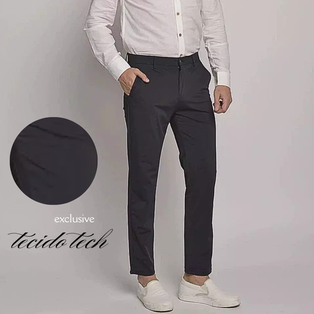 Calça Premium Social Masculina Tecido Tech Elastano Social Sportfino Similar Insider Luxo Oxford Executiva Não Amassa