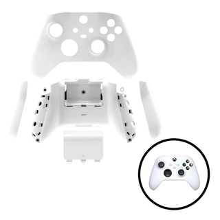 Carcaça Completa Controle Xbox Séries S Séries X Branco e Preto Kit com Parafusos e Chave Xbox