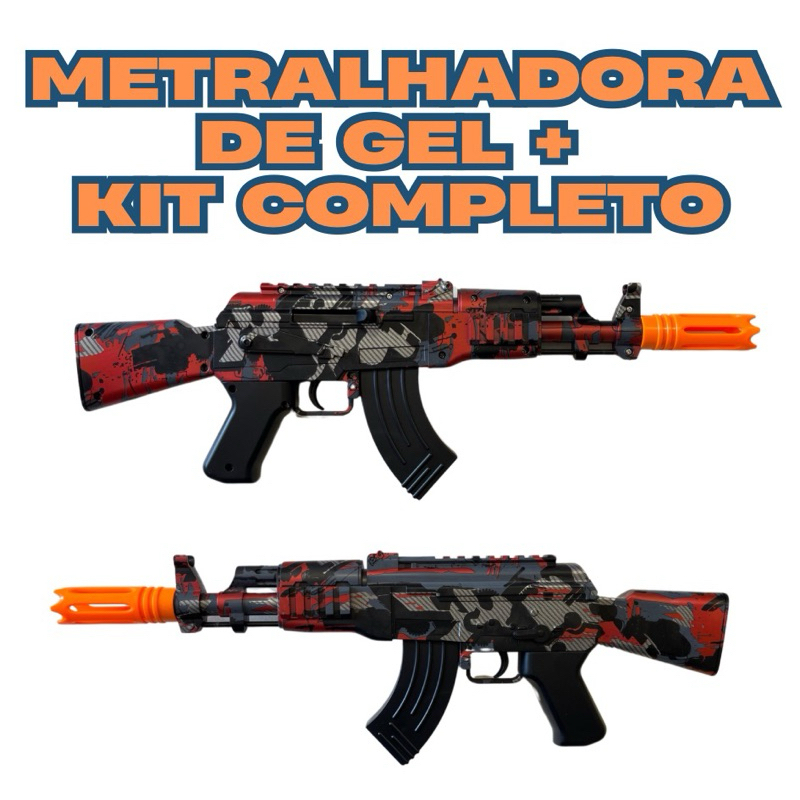 Gun Gel Ball Arminha de Gel M416 Brinquedo Elétrico e Manual Vermelho ...