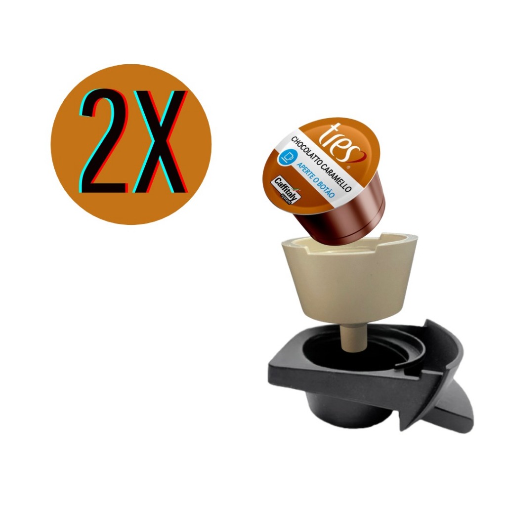 2x Adaptador Cápsula Três Corações Para Todas as Cafeteiras Dolce Gusto ...