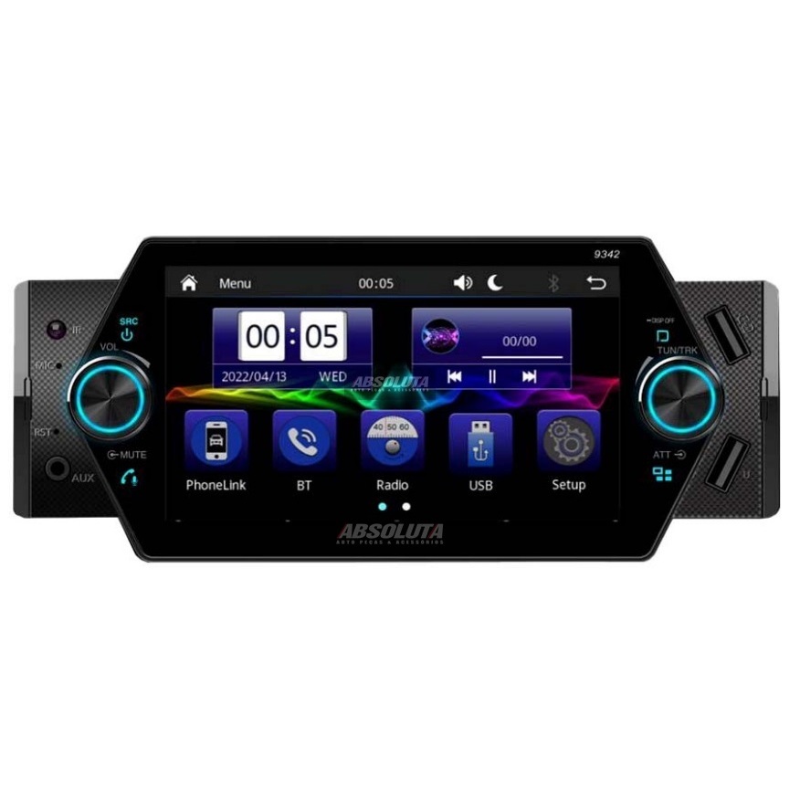 Central Multimídia Mp6 Android Auto E Carplay Automotivo Touch mp6-9342 ...