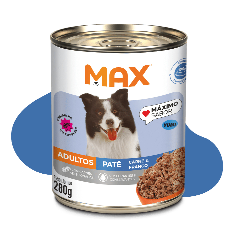 Caixa com 12 Unidades Max Patê Adultos Carne e Frango | Shopee Brasil