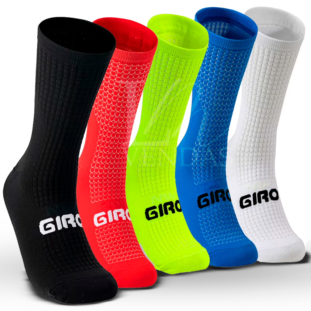 Meias Esportiva Antiderrapantes Ciclismo Corrida Caminhadas Resistente Ao Desgaste Unissex Cano Alto