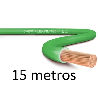 FIO CABO FLEXIVEL 4mm VERDE 15mt