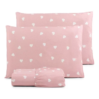 Jogo De Lençol Queen 3 Peças Algodão Percal Estampado 180 Fios em Oferta na Shopee