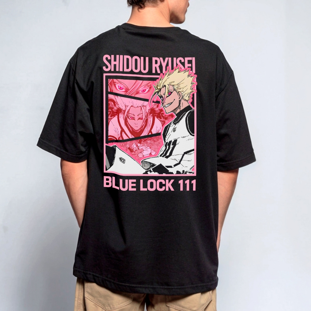 Camiseta Oversized Streetwear Blue Lock Shidou Ryusei Jogo Futebol