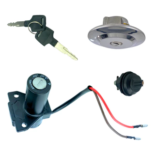 Kit Chave Ignição + Trava + Tampa Xtz Ybr Factor 125 09 até 17