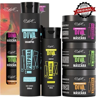 Kit Capilar Cronograma de Diva (5 itens) BELKIT - Cronograma Capilar - Hidrata, nutre e reconstrói em Oferta na Shopee
