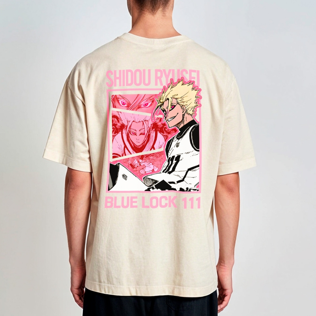 Camisa Camiseta Oversized Streetwear Blue Lock Shidou Ryusei Jogo