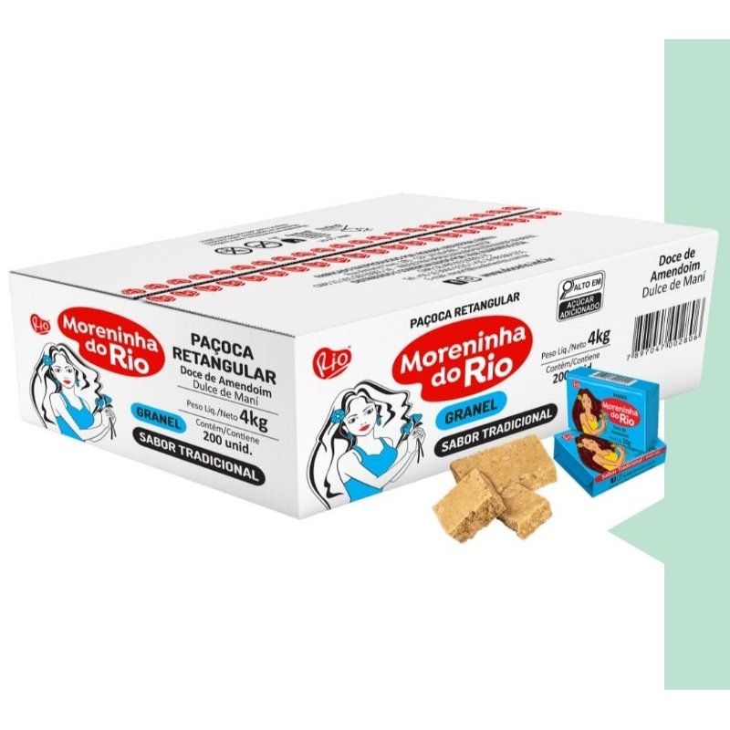 Paçoca Moreninha do Rio 4 KG 200 Unidades | Shopee Brasil