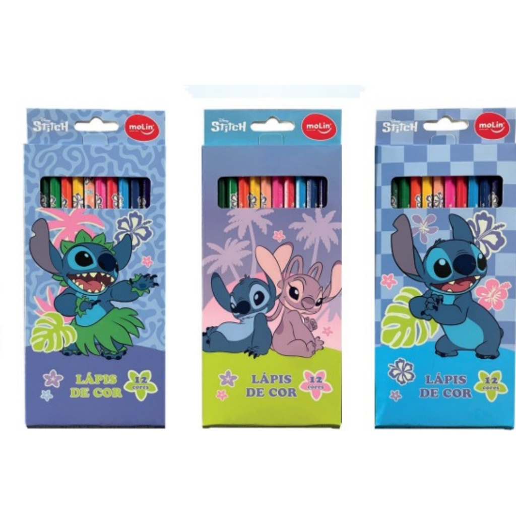 Lápis de Cor Stitch 12 Cores | Shopee Brasil