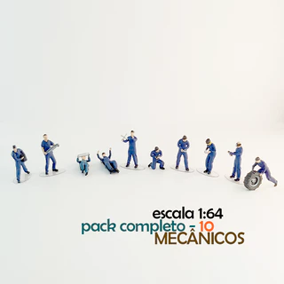 kit OFICINA MECÂNICOS para diorama e expositor Hot Wheels escala 1:64 em resina e pintadas a mão, para expositores 164