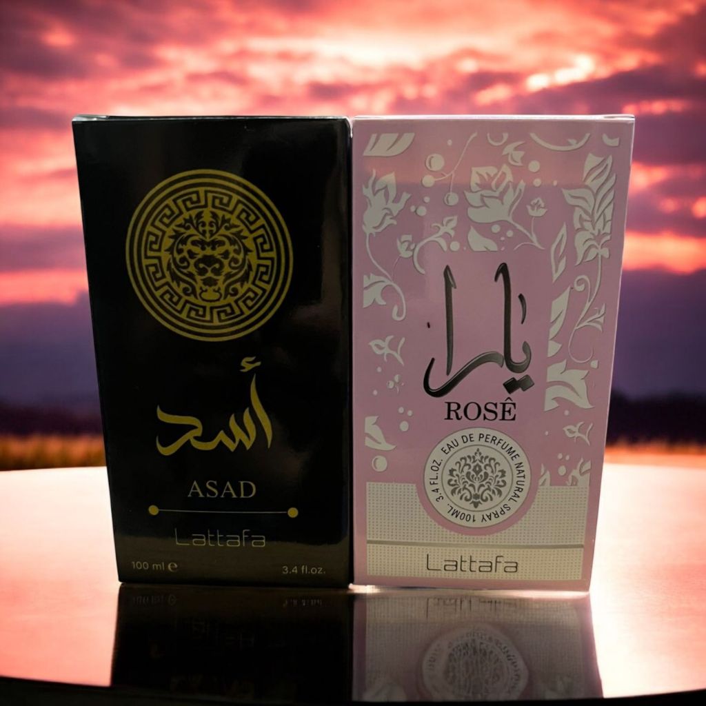 Kit 2 perfumes masculino e feminino Árabe Asad Lattafa 100ml cada ...