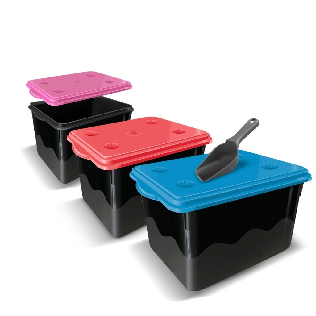 Porta Ração Com Tampa - Pote Container Até 20 Litros Resistente Cores Variadas