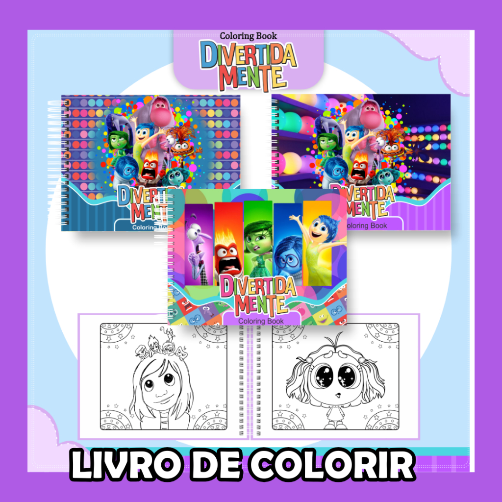 LIVRO DE COLORIR DIVERTIDA MENTE / CADERNO DE DESENHO PARA COLORIR ...