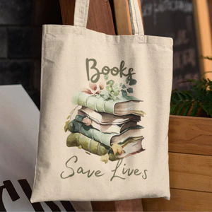 Bolsa Ecobag Frases Literatura Amantes de Livros Brim Leve Algodão Cru