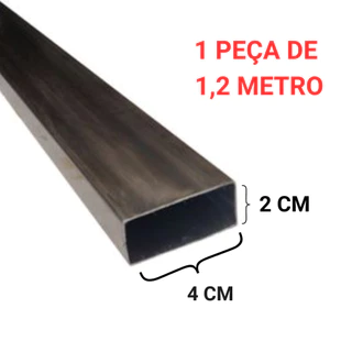 METALON 40X20 (4 x 2 CM) TUBO DE AÇO - 1 PEÇA DE 1,20 METRO