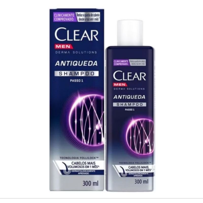 Shampoo Antiqueda Clear Men Derma Solutions 300ml + Tônico Grátis