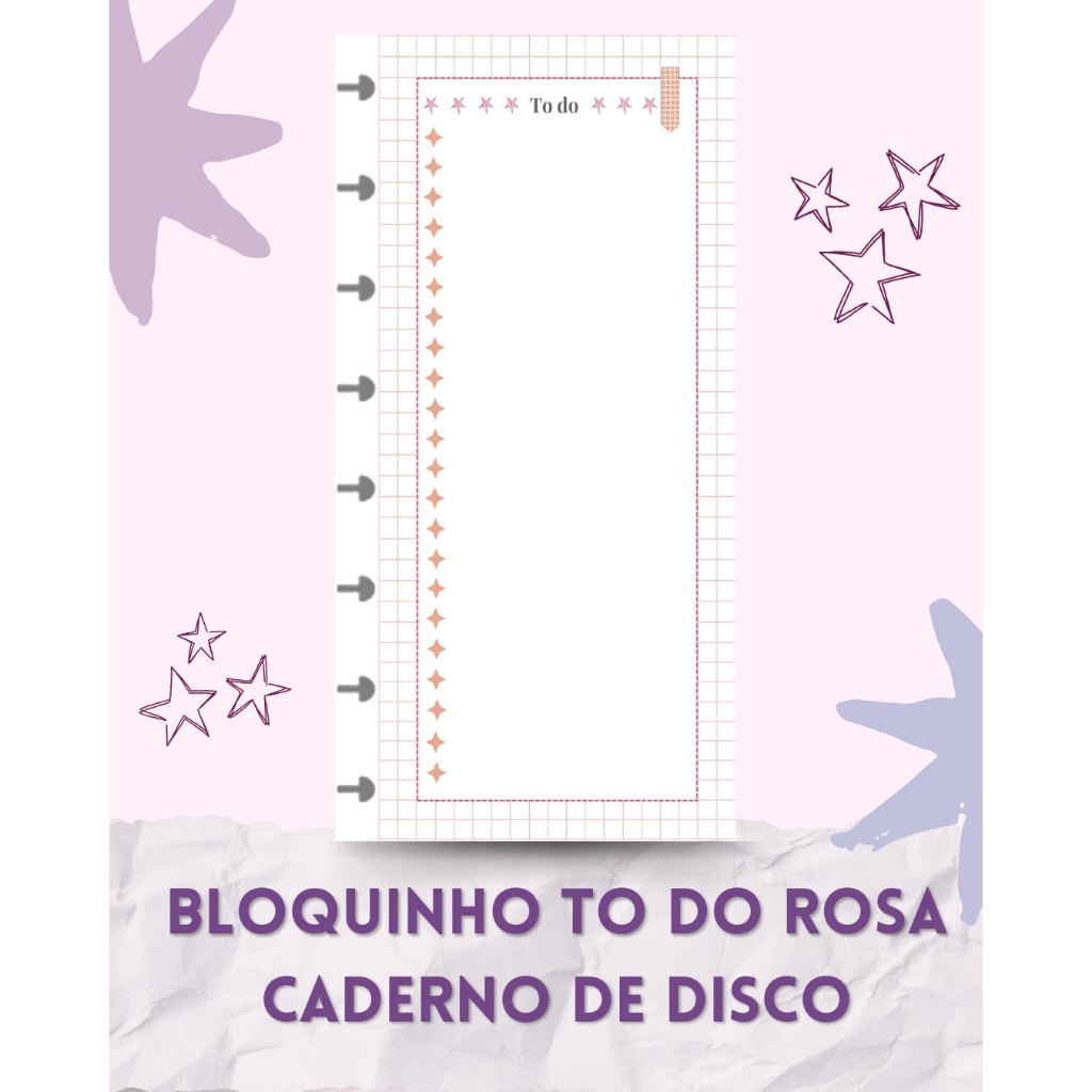Bloco To Do List Rosa - Lista a Fazer -checklist- Caderno de Discos ...