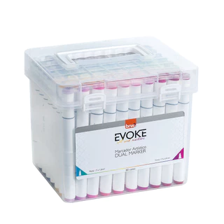 Marcador artístico evoke dual marker estojo com 80 cores Ohuhu Honolulu