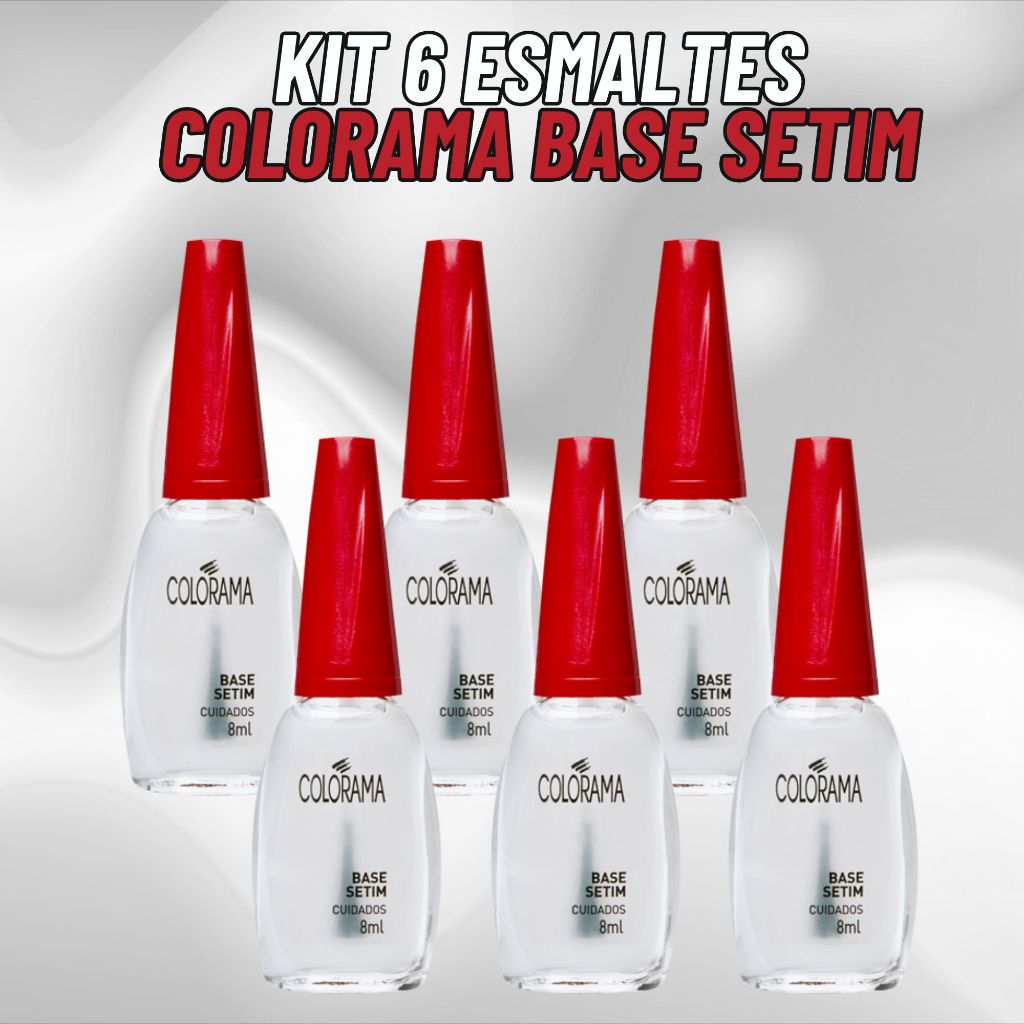 Kit Esmaltes Base Setim Colorama Cuidados Longa Duração 8ml | Shopee Brasil
