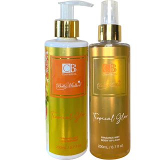 KIT TROPICAL GLOW CBB COSMÉTICOS HIDRATANTE CORPORAL E BODY SPLASH
