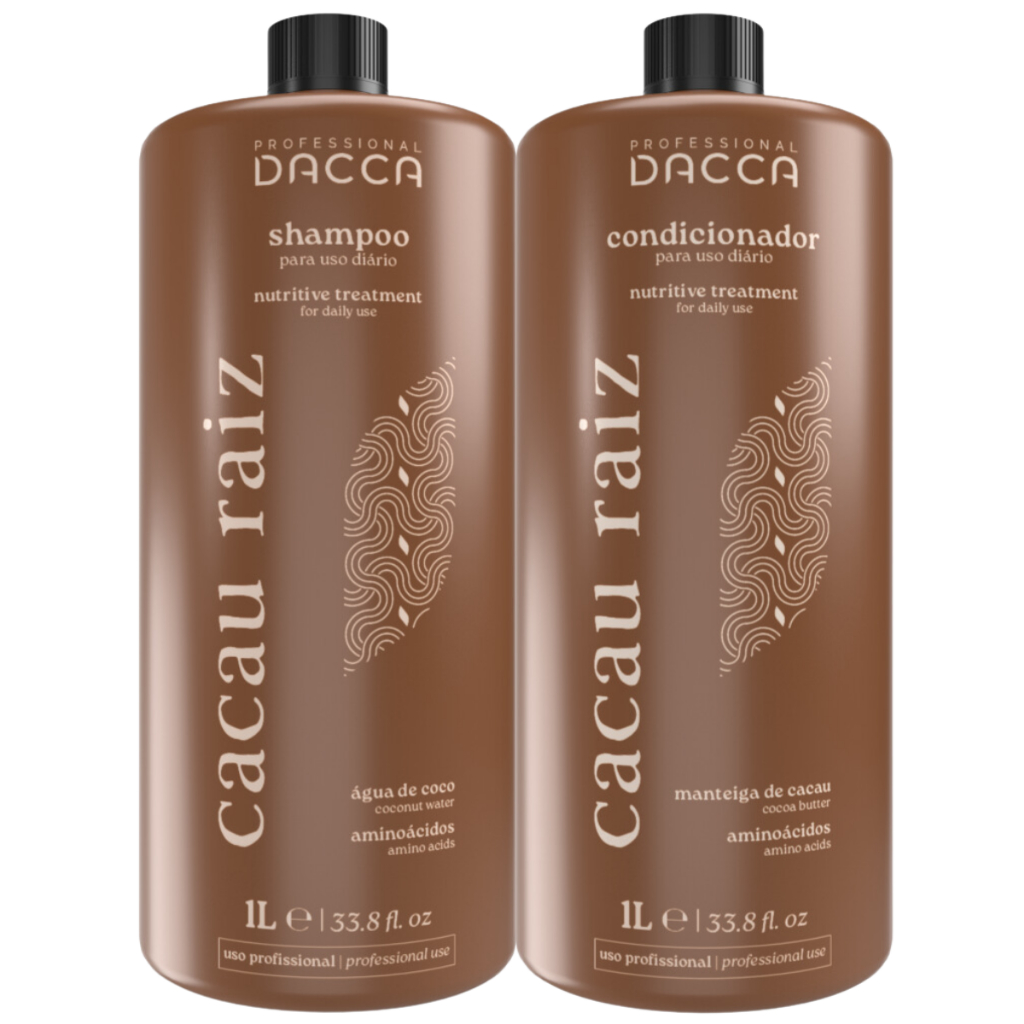 Dacca Shampoo e Condicionador 1 Litro Nutrição Capilar Cacau Raiz ...