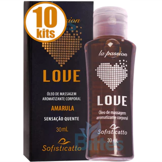 KIT 10 ÓLEO PARA MASSAGEM AMARULA SOFISTICATTO COSMÉTICOS LOVE SEXSHOP