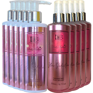 5 KIT GLOW SEDUCTION CBB COSMÉTICOS HIDRATANTE CORPORAL E BODY SPLASH