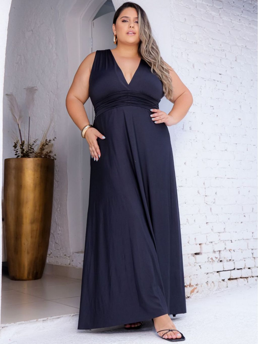 Casamento Civil Vestido Longo Casamento Plus Size Vestido Plus