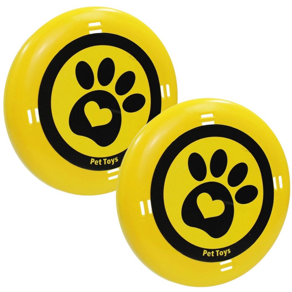 Kit 2 Frisbees Amarelos para Cachorros - Diversão e Exercício | Caprioli - Detalhes