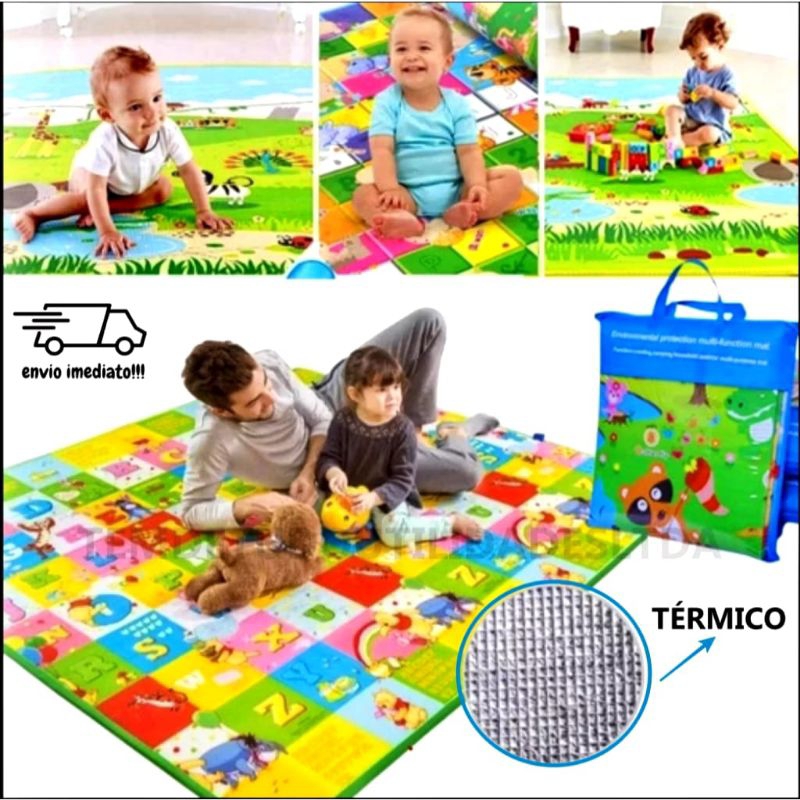 TAPETE DE ATIVIDADES GRANDES 180x120 TÉRMICO INFANTIL BEBÊ INTERATIVO E ...